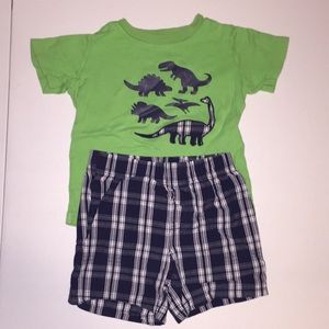 Carter’s Plaid & Green 🦖 Dinosaur Outfit 24 month